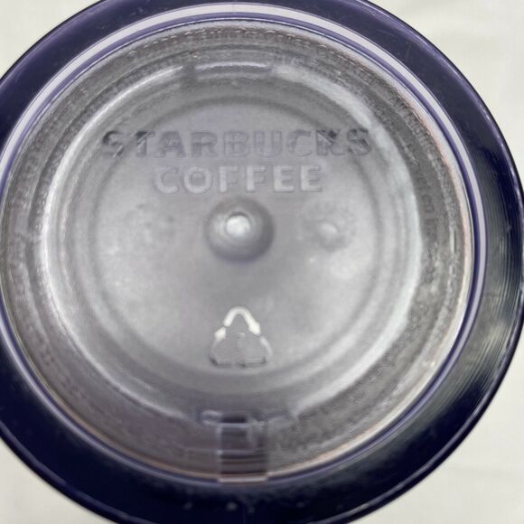 Starbucks 12oz Travel Coffee Tea Mug Red & Gold With Stars & Leaves Acrylic - Picture 5 of 10